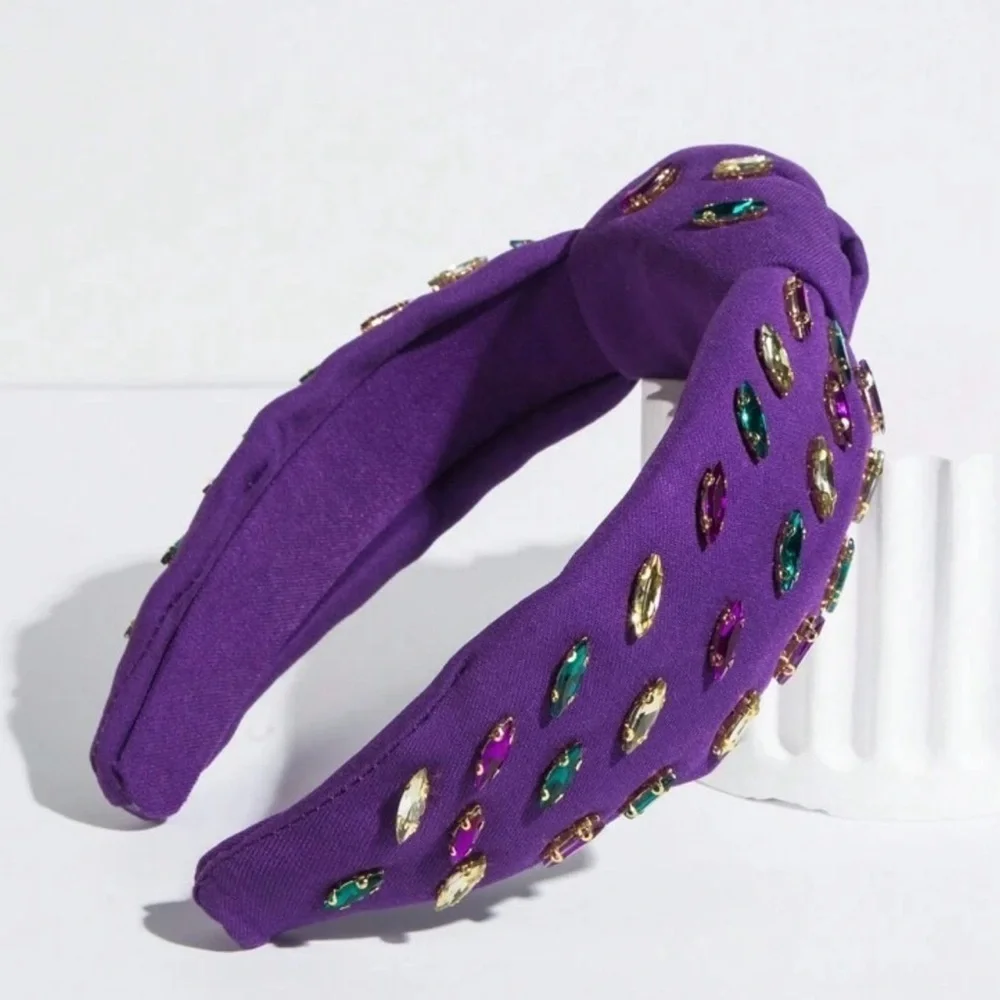 Sparkly Mardi Gras Headband - Vibrant Purple, Green, & Gold 💜💚💛 NWOT Headpiece